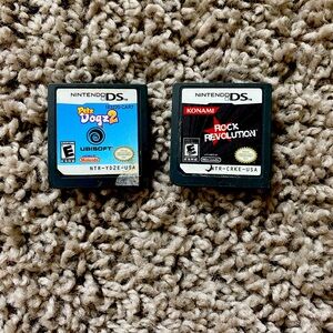 Vintage Nintendo DS games petz Dogs 2 and rock revolution